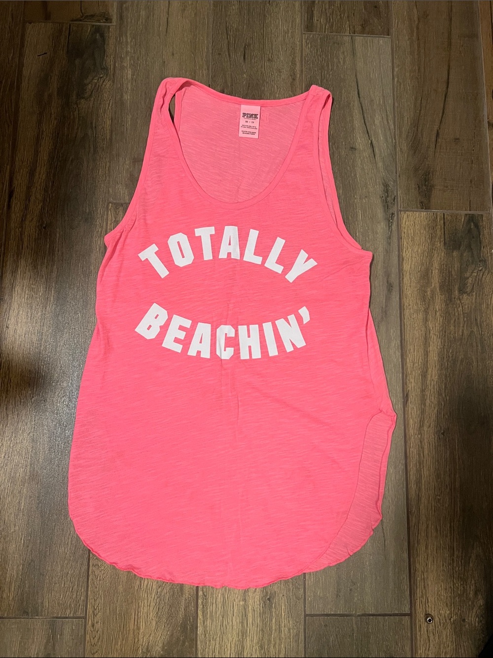 Victoria's Secret Neon Pink "Totally Beachin'" Graphic Tank